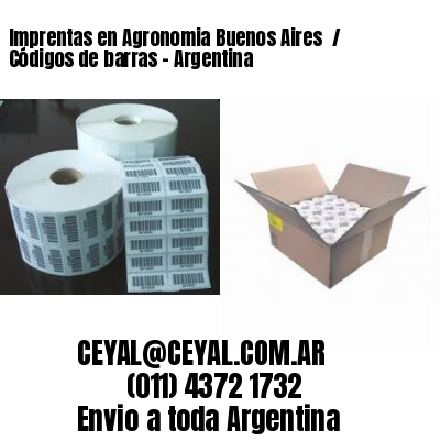 Imprentas en Agronomia Buenos Aires  / Códigos de barras - Argentina