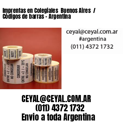 Imprentas en Colegiales  Buenos Aires  / Códigos de barras – Argentina