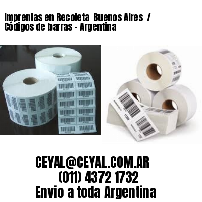 Imprentas en Recoleta  Buenos Aires  / Códigos de barras – Argentina