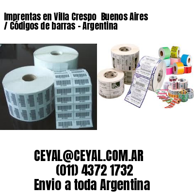 Imprentas en Villa Crespo  Buenos Aires  / Códigos de barras – Argentina