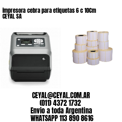 impresora cebra para etiquetas 6 c 10Cm CEYAL SA