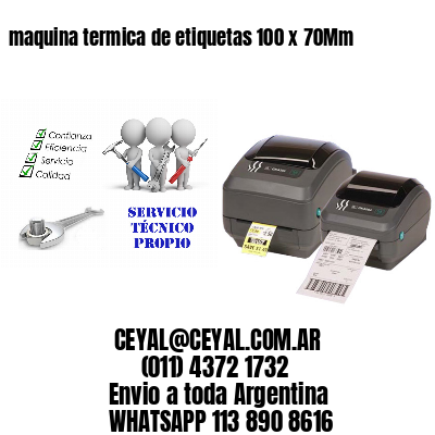 maquina termica de etiquetas 100 x 70Mm