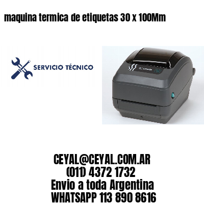 maquina termica de etiquetas 30 x 100Mm
