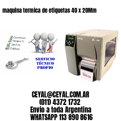 maquina termica de etiquetas 40 x 20Mm