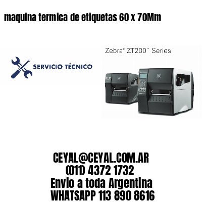 maquina termica de etiquetas 60 x 70Mm