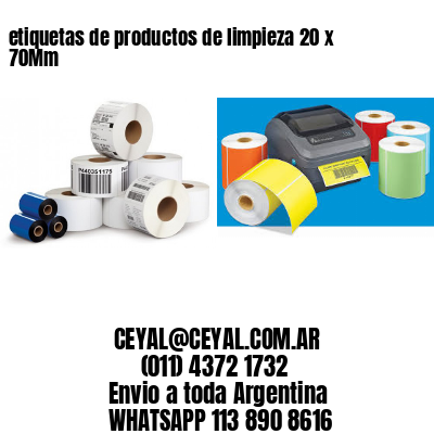 etiquetas de productos de limpieza 20 x 70Mm
