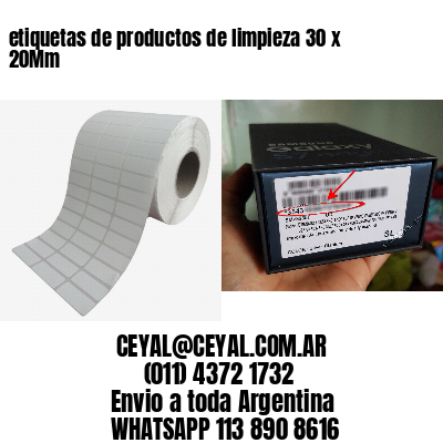 etiquetas de productos de limpieza 30 x 20Mm