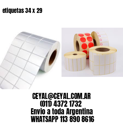 etiquetas 34 x 29