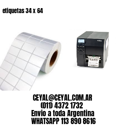 etiquetas 34 x 64