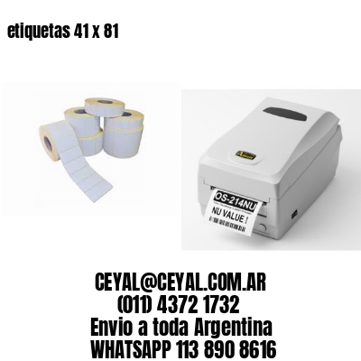 etiquetas 41 x 81