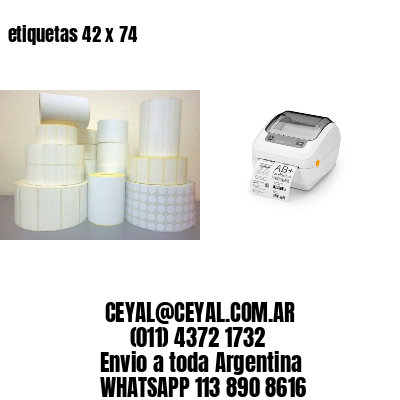 etiquetas 42 x 74