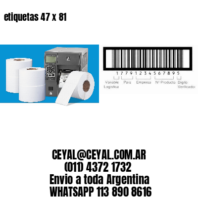 etiquetas 47 x 81
