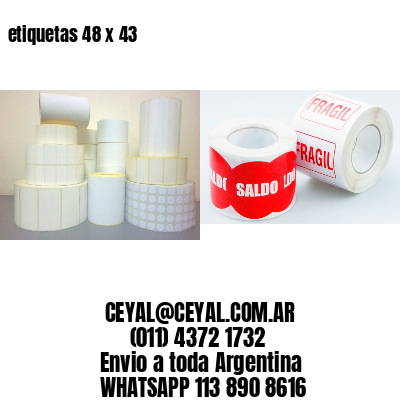 etiquetas 48 x 43