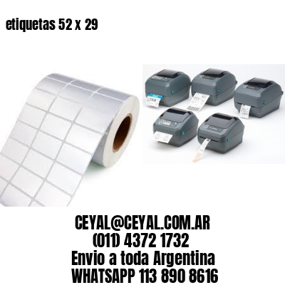 etiquetas 52 x 29