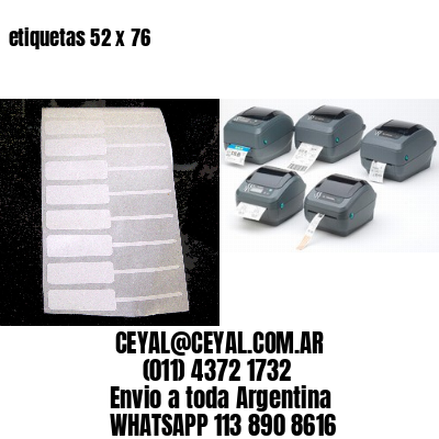 etiquetas 52 x 76