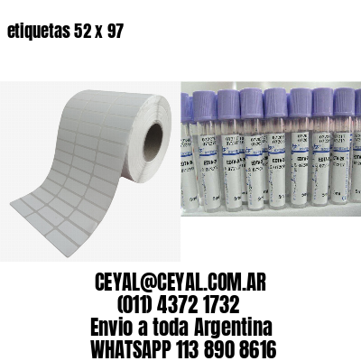 etiquetas 52 x 97
