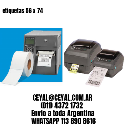 etiquetas 56 x 74