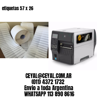 etiquetas 57 x 26