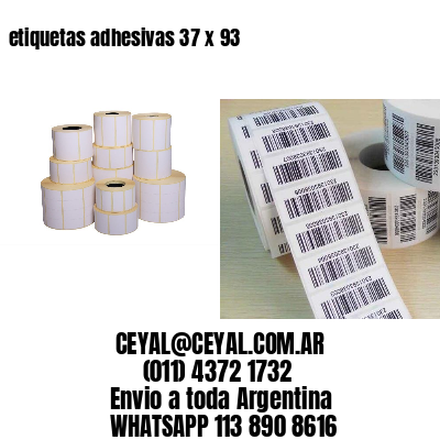 etiquetas adhesivas 37 x 93