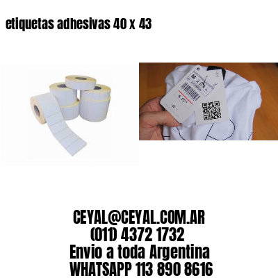 etiquetas adhesivas 40 x 43