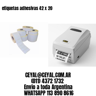 etiquetas adhesivas 42 x 20