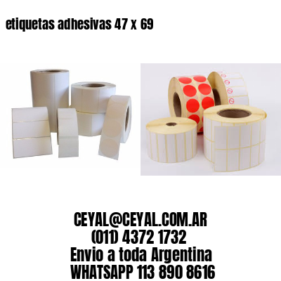 etiquetas adhesivas 47 x 69