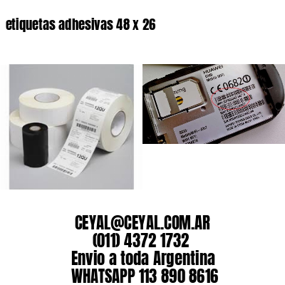 etiquetas adhesivas 48 x 26