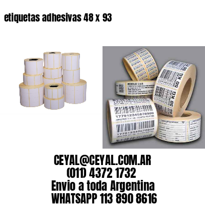 etiquetas adhesivas 48 x 93