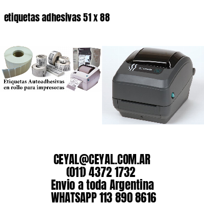 etiquetas adhesivas 51 x 88