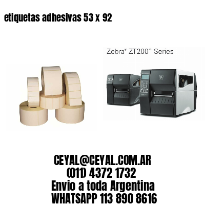 etiquetas adhesivas 53 x 92