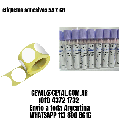 etiquetas adhesivas 54 x 68