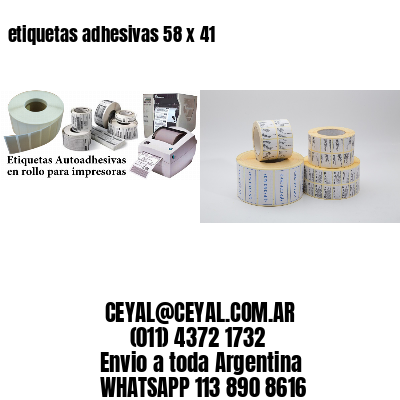 etiquetas adhesivas 58 x 41