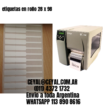 etiquetas en rollo 28 x 98