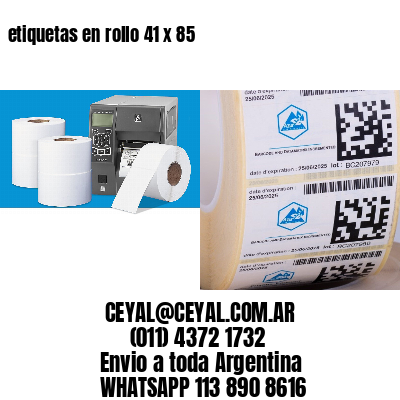 etiquetas en rollo 41 x 85