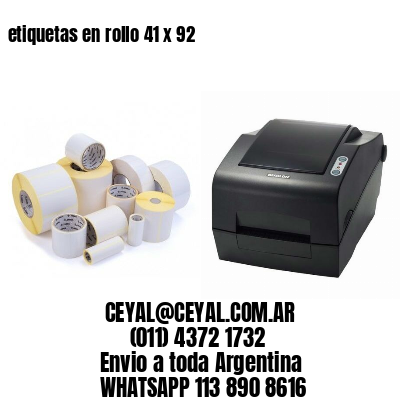 etiquetas en rollo 41 x 92