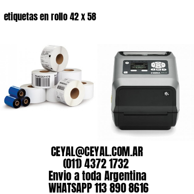etiquetas en rollo 42 x 58
