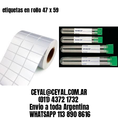 etiquetas en rollo 47 x 59