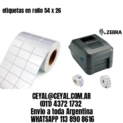 etiquetas en rollo 54 x 26
