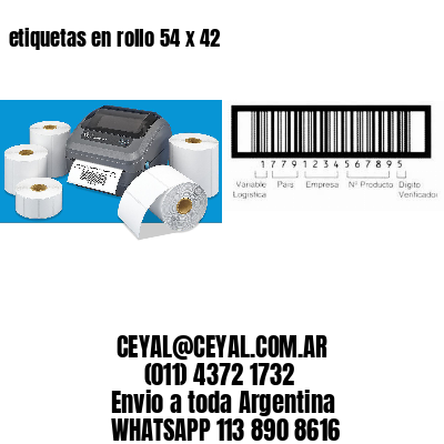 etiquetas en rollo 54 x 42