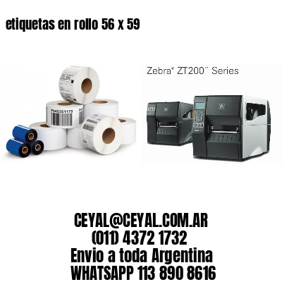 etiquetas en rollo 56 x 59