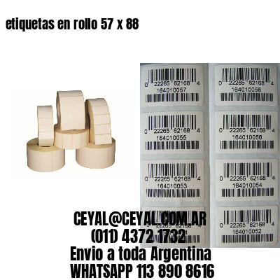 etiquetas en rollo 57 x 88