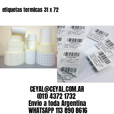 etiquetas termicas 31 x 72