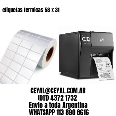 etiquetas termicas 58 x 31