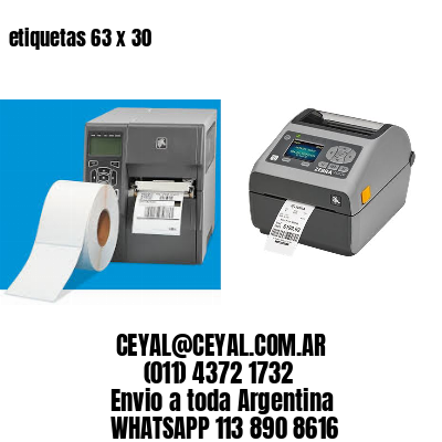 etiquetas 63 x 30