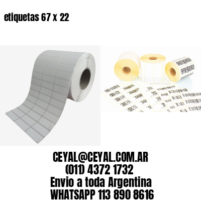 etiquetas 67 x 22