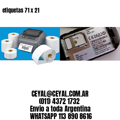 etiquetas 71 x 21