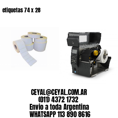 etiquetas 74 x 28