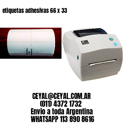 etiquetas adhesivas 66 x 33