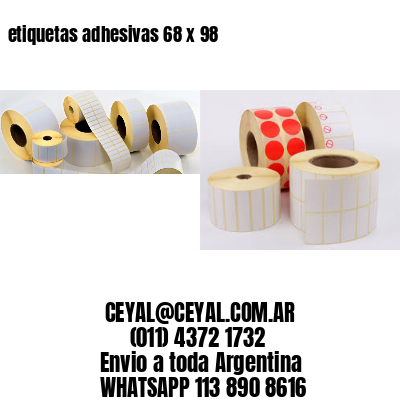 etiquetas adhesivas 68 x 98