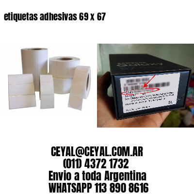 etiquetas adhesivas 69 x 67